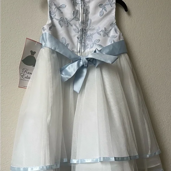 NWT Rare Editions Toddlers Occasion Dress Tulle Lace Combination with Trim/Sash - Picture 7 of 10